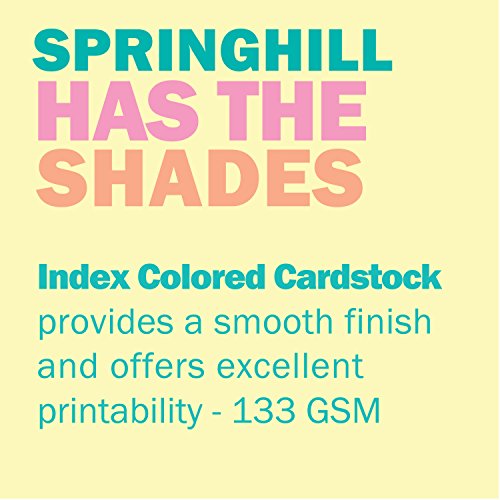 Springhill 8.5” x 11” Canary Yellow Colored Cardstock Paper, 90lb