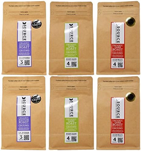Discover Coffee Big Coffee Box - Source Climate Change Single-Origin Organic Coffee - Mixed 6X 227g Ground / Filter Coffees