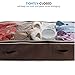 ZOBER Under Bed Storage - Pack of 2 Under Bed Storage Containers for Clothes, Blankets, Winter Clothing, & Shoes - Under The Bed Storage with Handles, Dual Zippers, & Clear Top (Java)