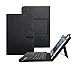 Nuvision TM800A510L (8-Inch) HD IPS Case with Keyboard - Tsmine Universal 2-in-1 Detachable Wireless Wireless Keyboard [QWERTY] w/Folio Leather Case Stand Cover [NOT Include Tablet], Black