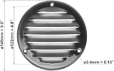 EUROPLAST 100mm Stainless Steel Round Air Vent Grille Cover with Insect Mesh view 2