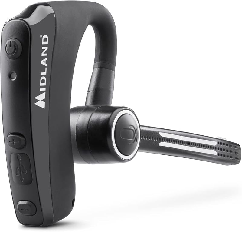 Midland Dual Bluetooth Headset PTT Noise Cancellation CB Talk BT Talk Mono Mic