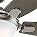 Hunter Fan 54 inch Contemporary Ceiling Fan in Brushed Nickel with LED Light and Remote (Renewed) (Brushed Nickel)
