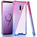 BAISRKE Galaxy S9 Plus Case, Shock Absorption Flexible TPU Soft Edge Bumper Anti-Scratch Rigid Slim Protective Cases Hard Plastic Back Cover for Samsung Galaxy S9+ Plus - Pink Blue Gradient