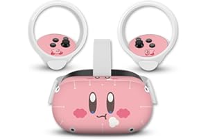 BelugaDesign Pink Puff Ball Skin for Oculus Quest 2 | Cute Anime Kawaii Forgotten Land Star Allies | Vinyl Sticker Cover for 