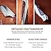 Hammer Stahl Bar Knife | Professional Bartender Knife for Garnishing, Cocktail Crafting & Citrus Peeling | High Carbon Stainless Steel Citrus Knife | Ergonomic Quad-Tang Pakkawood Handle & Gift Box