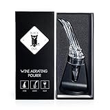 Wine Aerator Pourer with Stand - Portable Wine Aerator Spout by BlackOwl - Premium Red Wine Aerator Pourer - Perfect Gift
