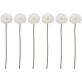 BIUDECO 6 Pcs Fake Dandelion Flowers and Hyacinth Faux Plastic Stems for Home Wedding Decorations Dandelion Prop Floral Arrangement 2.36 Inch