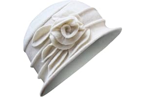 BCDLILY Derby Church Dress Hat , Women's 1920s Vintage Cloche Bucket Hat Winter Bridal Elegant Wedding Tea Party Hat