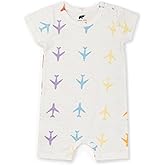monica + andy Slub Shorty Romper, 100% Organic Baby Clothes for Boys, Sizes For Preemie, Newborn & Infant
