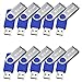 MECO 10Pcs 16GB 16G USB 2.0 Flash Drive Memory Stick Fold Storage Thumb Stick Pen Swivel Design Blue