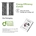 Deconovo Blackout Curtains - Silver Wave Print, Thermal Insulated, Noise Reducing, Privacy Drapes for Bedroom & Living Room (52W x 72L Inch, Dark Grey, 2 Panels)