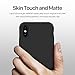 iPhone X Case, Liquid Silicone Gel Rubber Matte Anti Scratch Minimalist Thin Ultra Slim Case Fit with Soft Microfiber Lining Shock Absorbing Comfort 3D Full Protective Cover for iPhone X 10 (Black)