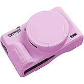 G7X Mark III Case, Protective Case for Canon Powershot G7X Mark III Digital Camera, Removable Lens Cover Silicone Sleeve Soft Camera Cover Rubber Protective Body Skin- Light Pink