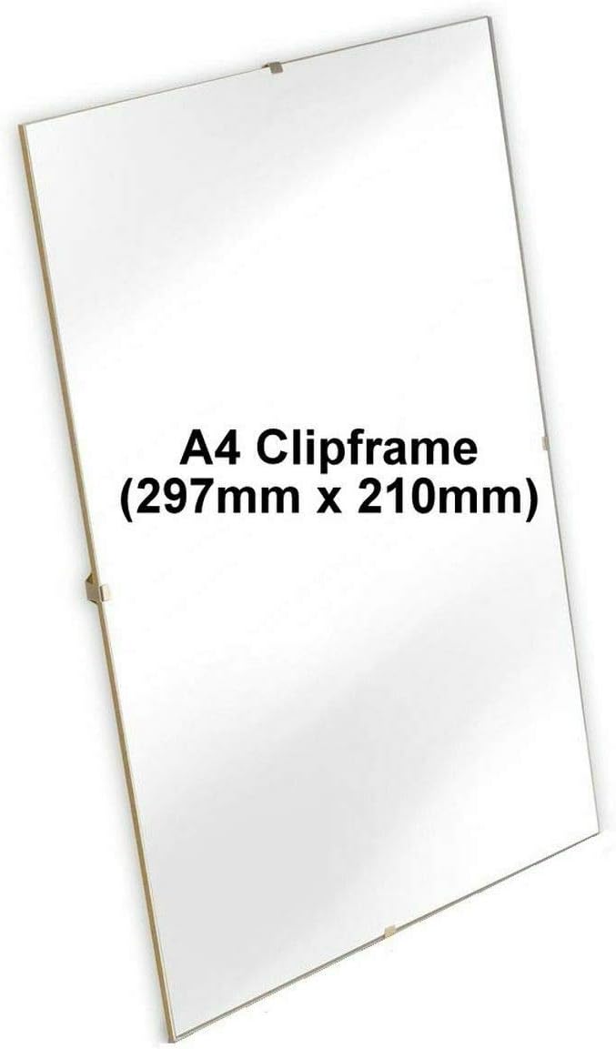 Pack of 3 A4 Clip Frames for Picture Photo Document Certificate