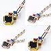 Fashion Bluetooth Necklace Headphones Wireless Waterproof Earphones with Mic & Volume Control Stereo Noise Cancelling Sports Earbuds (GOLD-line Style)