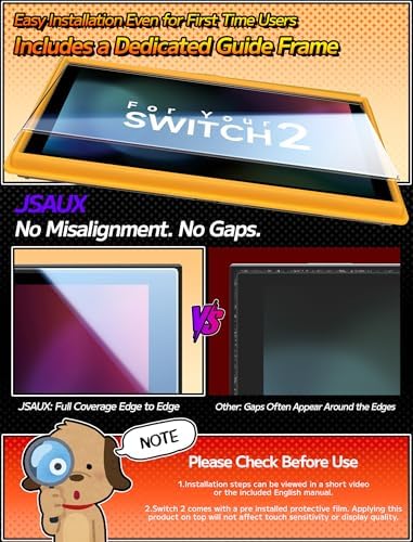 2er-Pack Ultra HD Displayschutz für Nintendo Switch 2