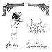 Tattify Guns And Quote Temporary Tattoos - Battle Cry (Complete Set of 12 Tattoos - 2 of each Style) - Individual Styles Available and Fashionable Temporary Tattoos