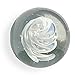 Whole House Worlds The Crystal Clear Spiral Swirl Paperweight, Handcrafted Art Glass, 3 1/2 x 3 1/2 Inches, By