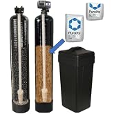 AFW Filters Built Fleck 5600SXT 48,000 Grain Water Softener with Upflow Carbon Filter (Purolite C100E Resin with Carbon)