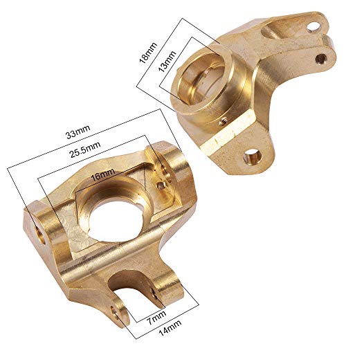 Benedict Harry Brass Heavy Duty Front Steering Knuckle for 1/10 RC Axial SCX10 II 90046 48g/pc