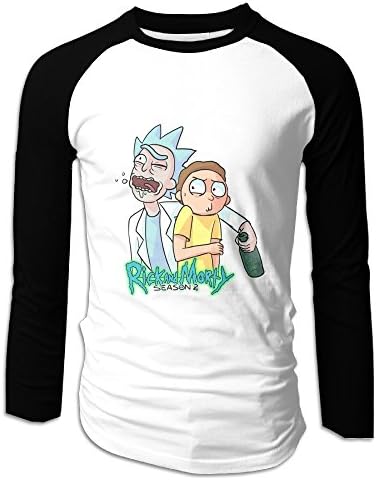 Men's Raglan Rick And Morty T Shirts Black Small