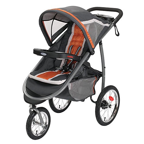 Graco FastAction Fold Jogger Click Connect Stroller, Tangerine