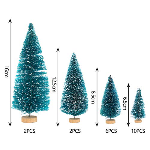 SallyFashion Mini Künstlicher Weihnachtsbaum, 20 Stück Mini Tannenbaum Miniatur Weihnachtsbaum Grün Mini Christbaum Klein Weihnachtsdeko