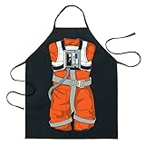 ICUP Star Wars - Luke Skywalker X-Wing Pilot  Be The Character Adult Size 100% Cotton Adjustable Black Apron