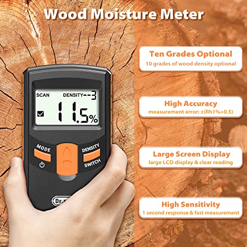 [Pinless Wood Moisture Meter] Dr.meter Upgraded Version Inductive