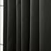 Best Home Fashion Thermal Insulated Blackout Curtains - Back Tab/ Rod Pocket - Black - 52