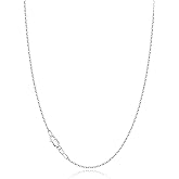 Jewlpire 18k Gold Plated 925 Sterling Silver Chain Necklace for Women, 1.2mm Cable Chain Necklace Thin & Dainty & Sturdy Women's Chain Necklaces 14/16/17/18/20/22/24 Inch
