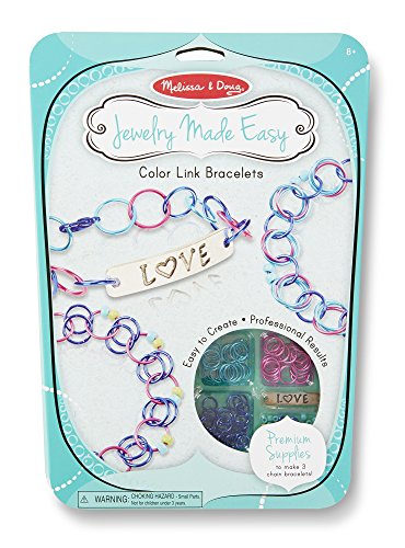 Melissa & Doug Jewelry Made Easy Color Link Bracelet-Making Set (Makes 3 Bracelets)