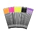 OKDEALS 250 Pieces Disposable Mascara Wands Silicone, Eyelash Brush, Makeup Mascara Applicators Kit, 5 Colors