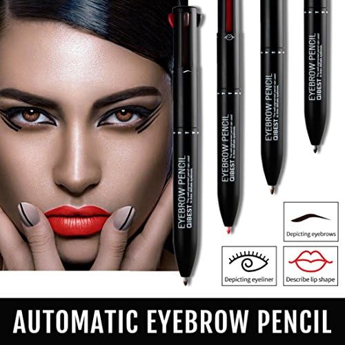 Yeefant 4 In 1 Multifunction Pen Waterproof Natural Nutritious Lip Liner Pencil Long Lasting Lipliner Eyebrow Pencil Makeup,Natural Color Lip Liner Lip Choice for Women