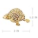 YU FENG Turtle Hinged Trinket Box Handmade Golden Tortoise Bejeweled Box Collectible (Gold)