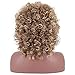 ELIM Curly Wigs for Black Women Short Blonde Hair Wig African American Womens Full Kinky Wig Synthetic Heat Resistant Natural Looking Wigs Z124