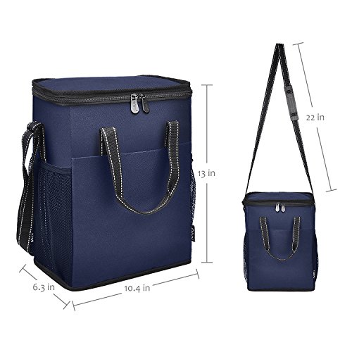 image for Kato 6 Bottle Wine Carrier - Insulated Wine Carrying Case Cooler Tote 