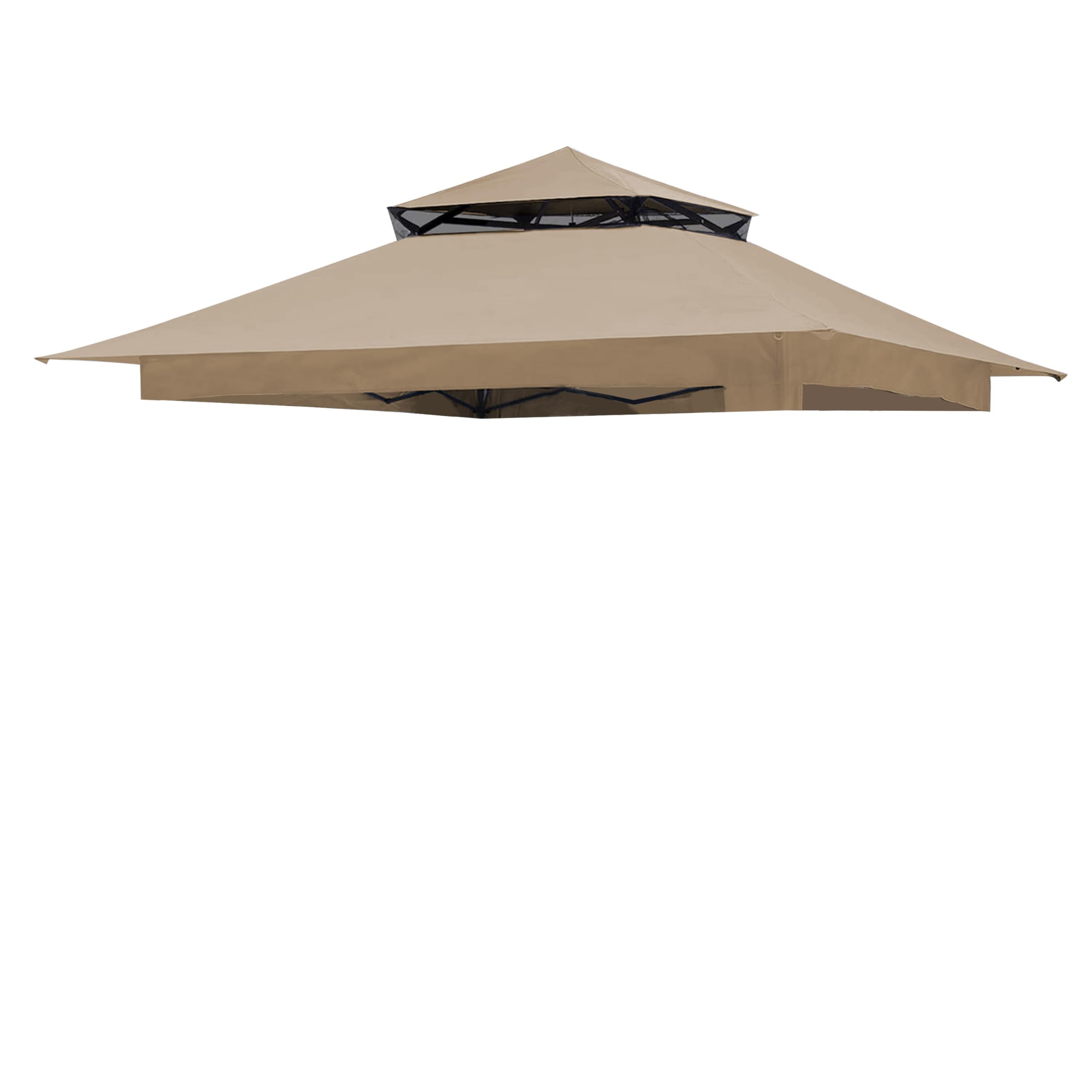 Photo 1 of Khaki Gazebo Replacement Cover Compatible with ABCCANOPY 13x13 Pop Up Gazebo Frame,This Particular Replacement Cover Will Not Fit Any Other Models