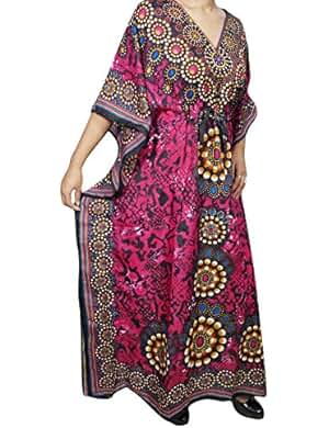 Mogul Womens Maxi Caftan Printed Stylish Cover Up Kaftan House Dress Wholesale Lot of 5 Pieces