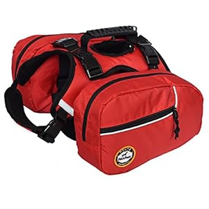 smartelf Dog Detachable Backpack Hound Saddlebag for Service Dog Travel Camping Hiking Training,Rucksack with 2…