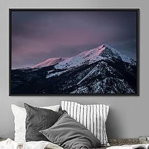 signwin Framed Canvas Wall Art Snow Mountain Cool...