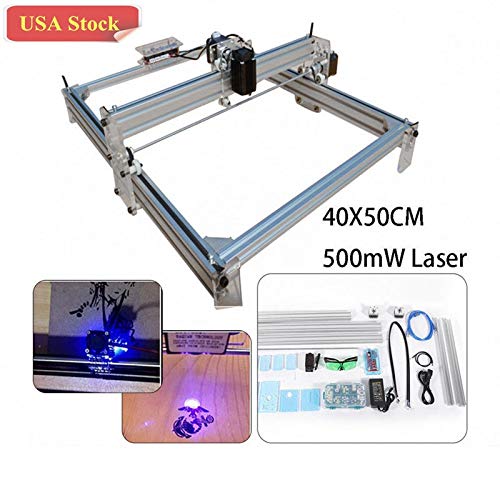 WUPYI DIY Mini L-a-s-e-r Engraving Machine,500mW Desktop Carving Engraving Cutting Milling Machine Printer Logo Picture Marking,40 x 50cm,with Goggles