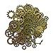 Aoyoho 100 Gram Assorted Antiqued Bronze Metal Skeleton Steampunk Gears Charms Pendant Clock Watch Wheel Gear for Crafting Jewelry Making Accessory (Bronze)