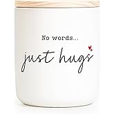 Sympathy Gifts for Loss of Loved One, Memorial Gifts - No Words Just Hugs Lavender Scented Candle 7Oz - Bereavement, Grief, Thinking of You, Get Well, Condolence Candle for Women