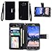 IZENGATE Samsung Galaxy S6 Active (SM-G890A) Wallet Case - Executive Premium PU Leather Flip Cover Folio with Stand (Black)