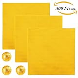 Aneco 300 Pieces 4 Inch Chocolate Candy Wrappers Gold Aluminium Foil Paper Wrapping Papers for Candy Packaging or Decoration