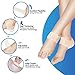 TENMAND Adjustable Heel Protectors- Silicone Gel Heel Pads Cushion Cups for Bone Spur Heal Dry Cracked Heels Achilles Tendinitis Relief Plantar Fasciitis Inserts for All Size Feet of Men & Women