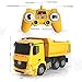 Tuptoel Remote Control Dump Truck 4WD 6 Channel Full Function Construction Toy Vehicle Machine Model with Lights, 1/26 Scale Rechargeable RC Truck for Kids, Gifts for Boys Girls