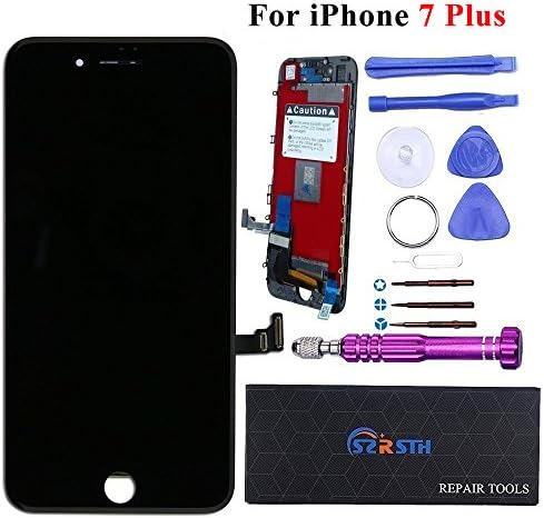 RSTH LCD Screen Display Touch Digitizer Frame Assembly Set for iPhone 7 Plus 5.5 inch with 3D Touch and Repair Kits (Black)